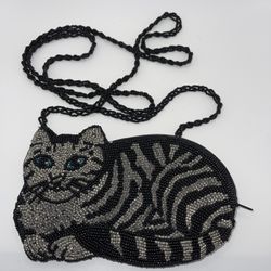 Beaded Cat Purse 