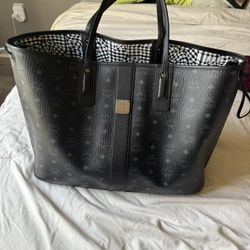 Authentic MCM Reversible Tote Bag – Black