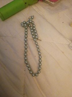 Silver blue pearls