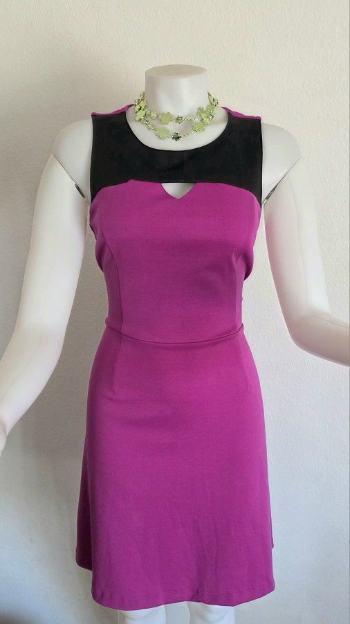 Black and Purple Mini Dress