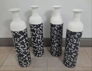 *** JUST REDUCED *** 24" Etched Metal Floor Vases ($8 EACH) @ Lasting Creations
