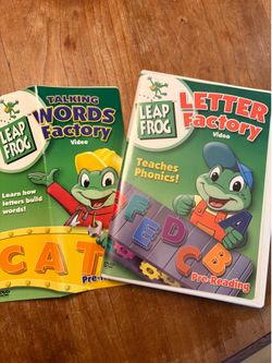 Leap Frog DVD's Talking Words Factory and Letter Factory - $30