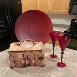 Vintage Style Wine Carrier Case