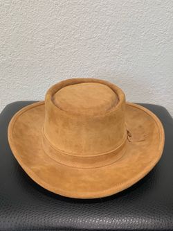 Suede leather cowboy hat - size M /57cm