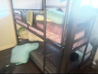 Metal Triple Bunk Bed Twin Size