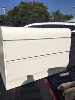 Large Formica 2 drawer night table or end table