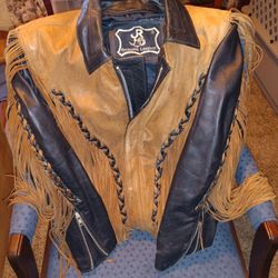 Leather Jacket Mens 38