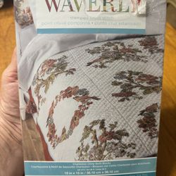 NEW WAVERLY STAMPED CROSS STITCH “CHARLESTON CHIRP QUILT BLOCKS” 15 X 15