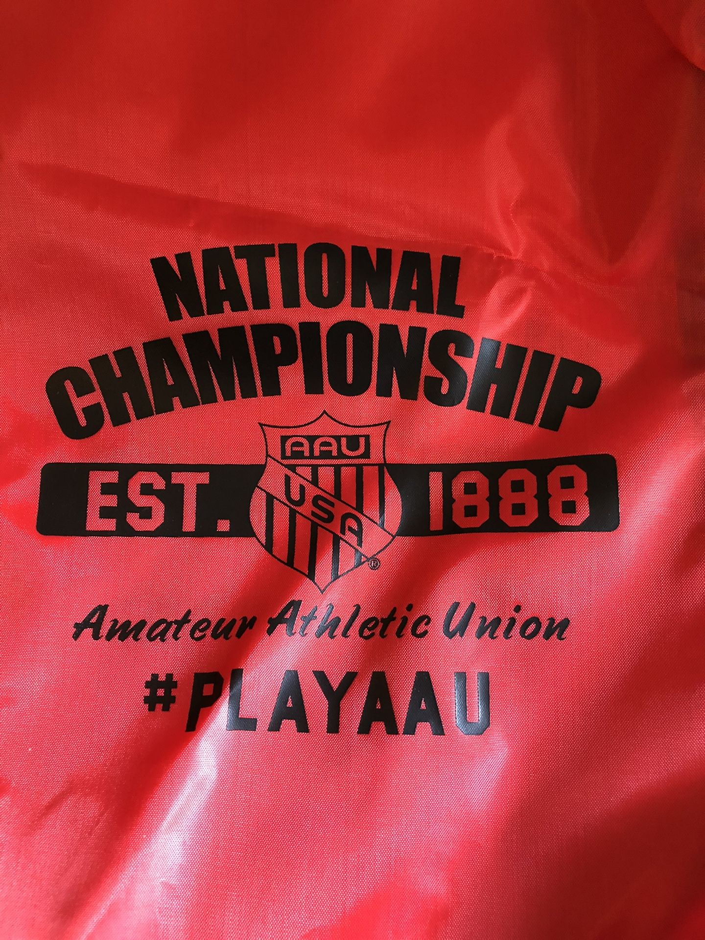 Red Vinyl “AAU” Backpacks