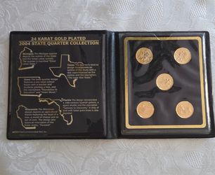 2004 State quarter collection, 24k plated, uncirculated