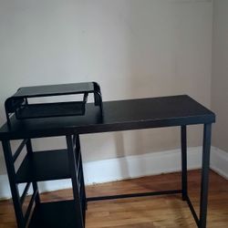 Wooden Desk with desktop document holder