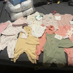 Brand New Newborn Clothes and Diapers!! FOR A LOW LOW PRICE!!!