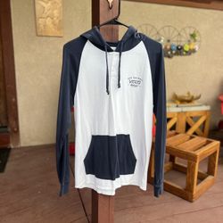 VANS white and blue Long Sleeve Shirt Mens