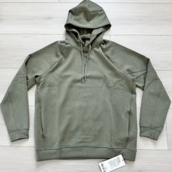 NEW Lululemon Smooth Spacer Classic-Fit Pullover Hoodie Bay Leaf Green sz L
