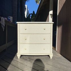 White Wicker Dresser