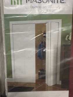36”w x 80”h 6 Panel Textured Closet Bifold Door