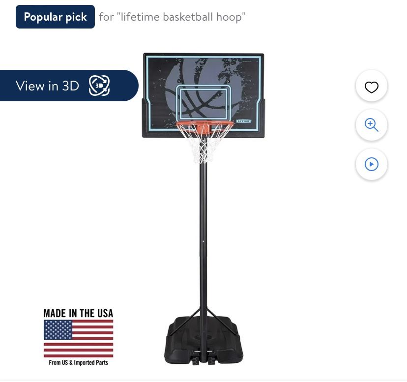 Portable Basketball Hoop (44-inch Impact)
