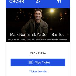 1 Mark Norman Tix In San Jose