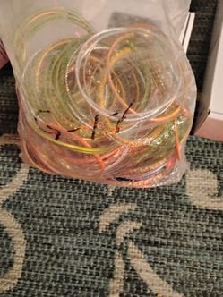 Bulk Lot Colorful Glitter Bangle Bracelets