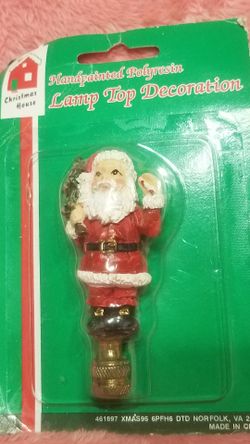 Santa lamp top decoration