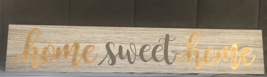 “Home Sweet Home” Rustic Farmhouse Chic Wood Sign