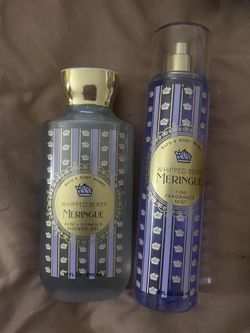 Baths and Bodyworks Whipped Berry Meringue Body Spray/Shower Gel Bundle 