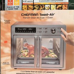 Chefman Toast-Air French Door Air Fryer + Oven Brand New In Box