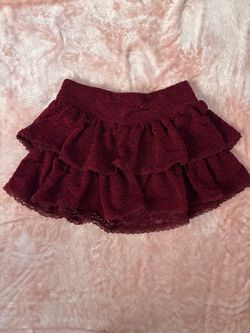 Red Laced Miniskirt