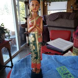 Vintage Thai Buddist Prayer Girl