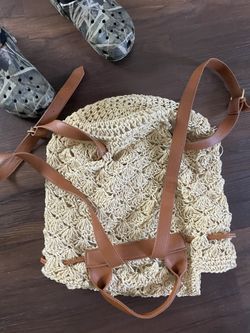 Summer Straw Backpack