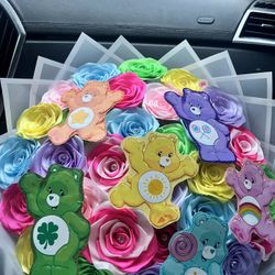 Ribbon roses /Flower bouquet