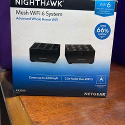 Nighthawk Mesh WiFi 6 System NIB Retail $150