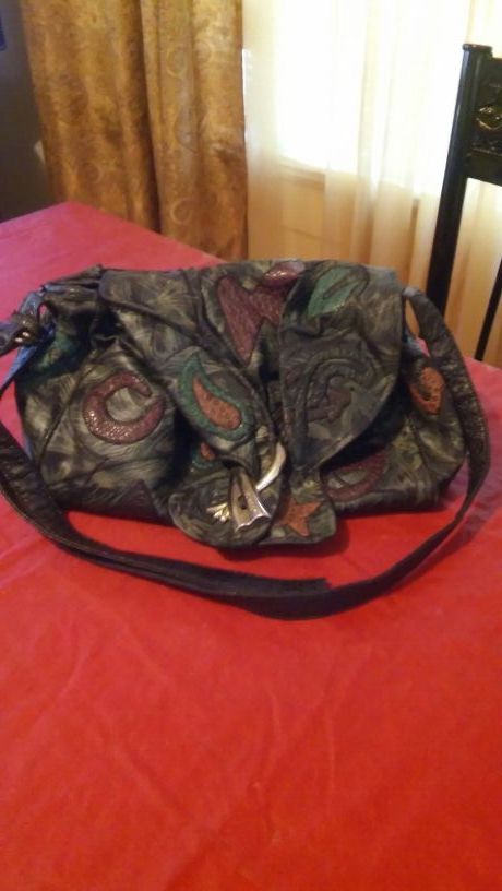 Leather NAS shoulder bag