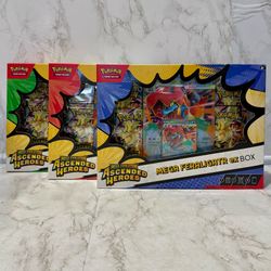 Brand New/Sealed Pokemon Ascended Heroes Mega ex Boxes Set!