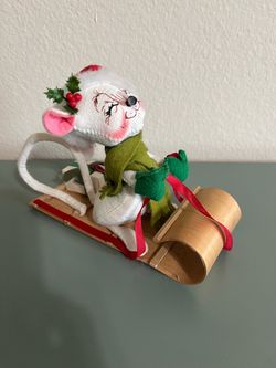 Annalee Vintage 1994 Sledding Mouse