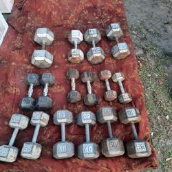 Pair Of 15lbs 20lbs 35lbs 40lbs 50lbs Dumbells Dumb Bells Hand Weights Workout Weight