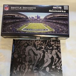  Seahawks Stadium Lumen Field puzzle Unopened &   2009 National Football League Book 