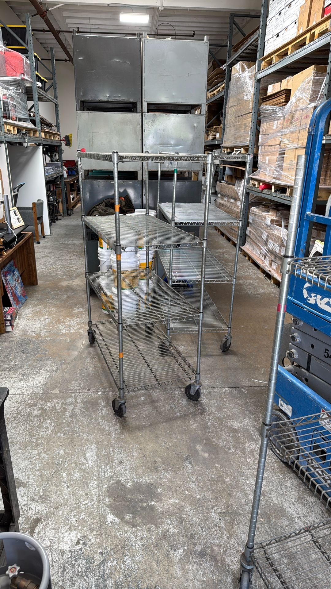Rolling Metal shelves