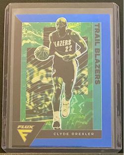 2020-21 Panini Flux Clyde Drexler Light Blue Prizm
