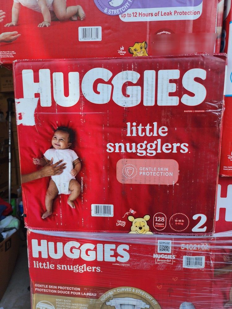 Huggies 2 , 128 Count. $30 Each Box.