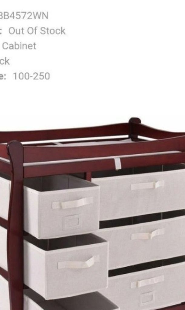 Solid Wood Sleigh Baby Changing Table