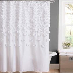 White Shower Curtain 72"x72" New White