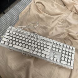 Royal Kludge Typewriter Keyboard White