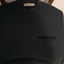 Essentials Fear Of God Shirt Black on Black