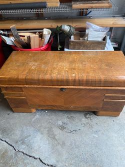Vintage Cavalier Waterfall Art Deco Cedar Chest