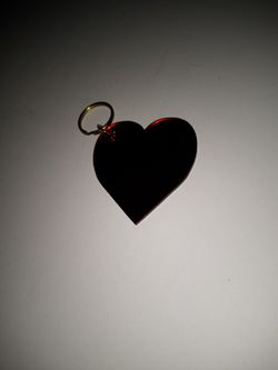 Large Red Acrylic (Mirror) Heart Shaped Keychain
