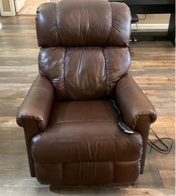 Power Brown Leather Recliner Chair