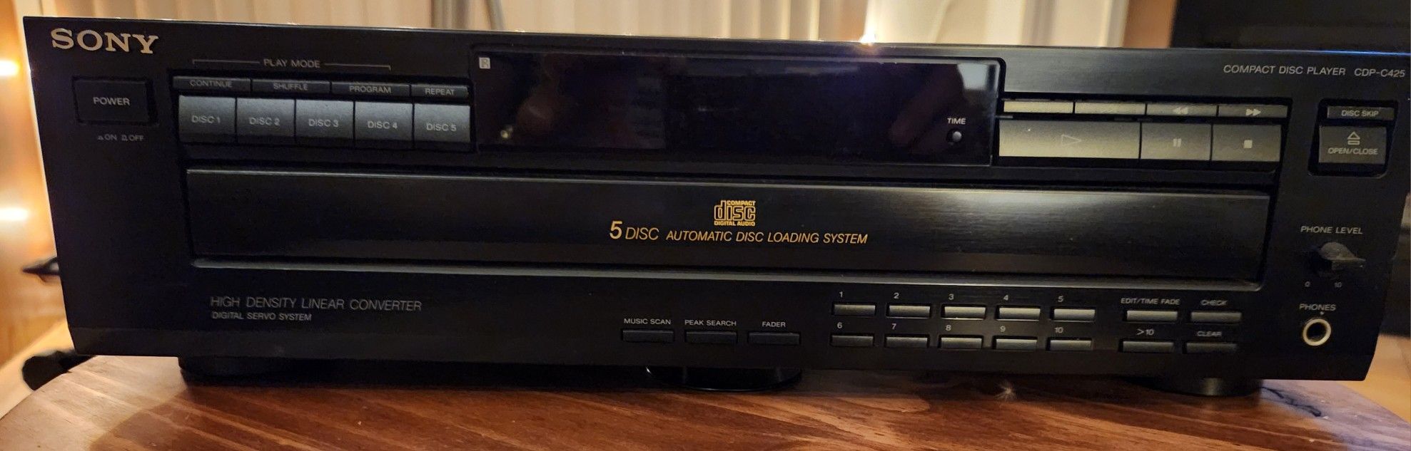 SONY CDP-C424 5 Disc Player