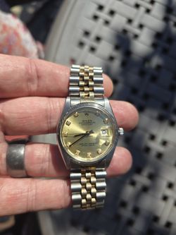 1966 Rolex Oyster perpetual Datejust Superlative Chronometer Stainless/18K