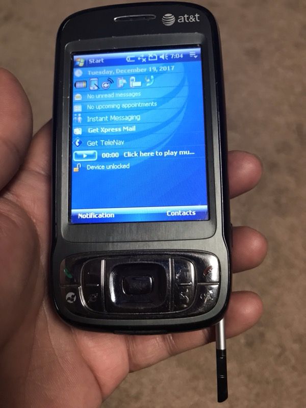 HTC AT&T flip phone with stylus